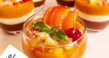 طرز تهیه دسر هلو خوشمزه و مجلسی با شیر و نشاسته