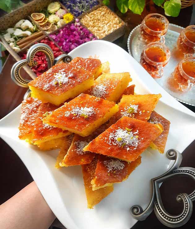 طرز تهیه کیک شربتی خوشمزه و زعفرانی به روش شیرازی طرز تهیه کیک شربتی خوشمزه و زعفرانی به روش شیرازی